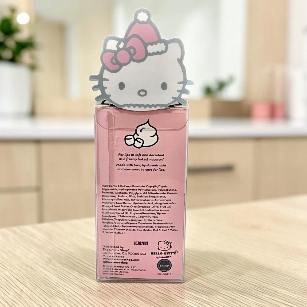 The Crème Shop Hello Kitty Macaron Lip Balm Marshmallow Fluff Limited Edition